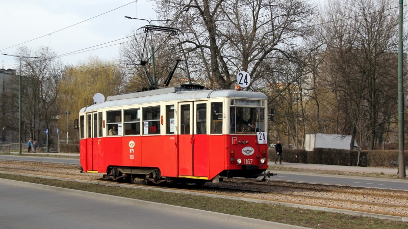 4N1167 na linii 24, Sosnowiec ul. 1 Maja, 9.03.2025